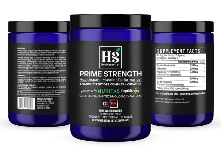 Prime Strength 2.0 With DL185 Dileucine | Healthgevity