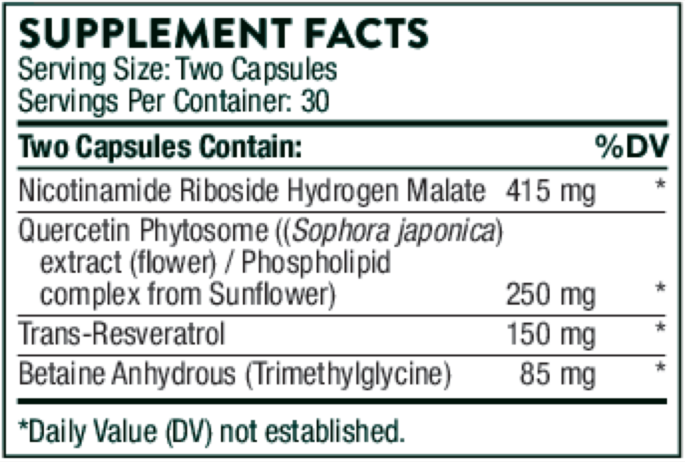 Thorne Resveracel Label