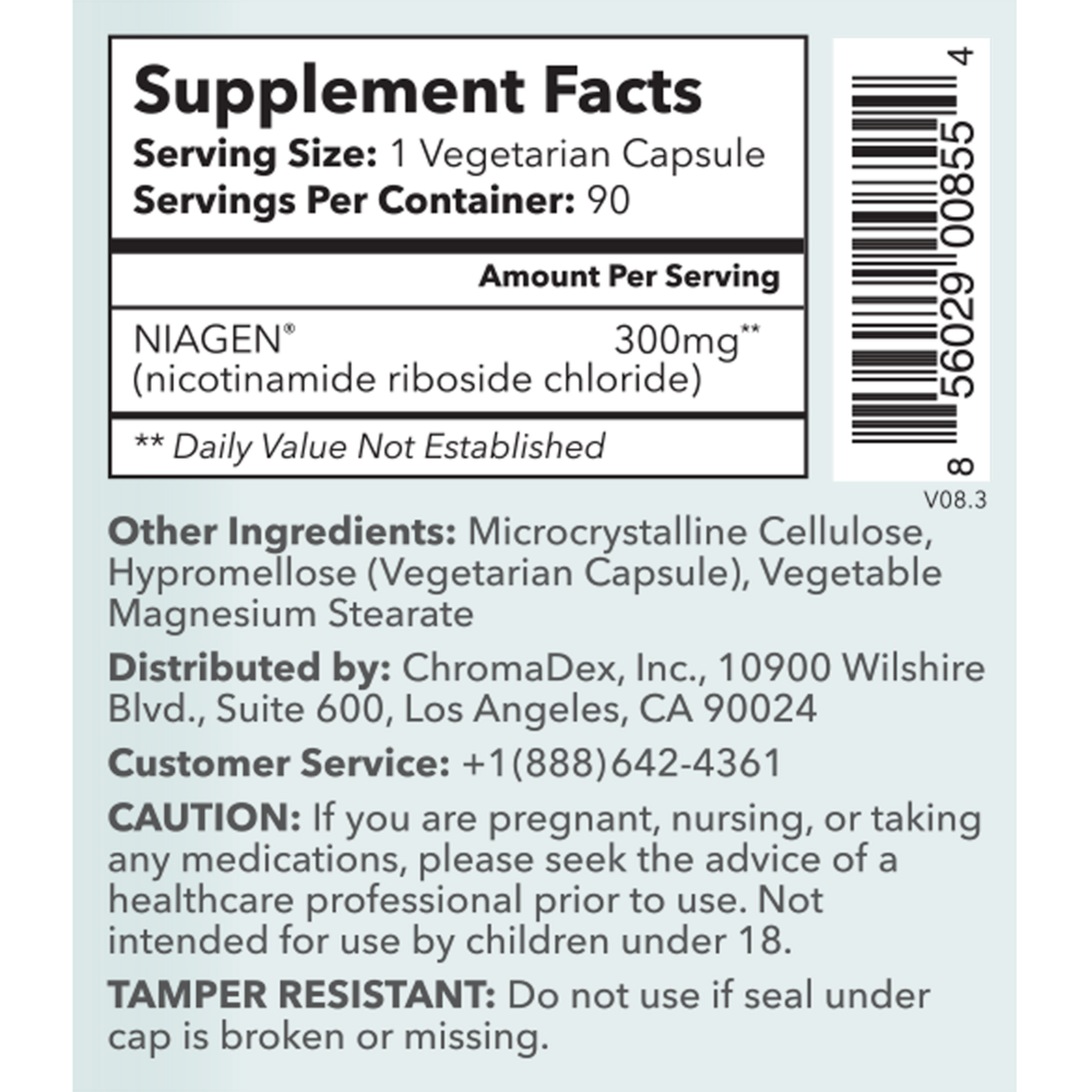 TRU NIAGEN 300mg Nicotinamide Riboside Chloride