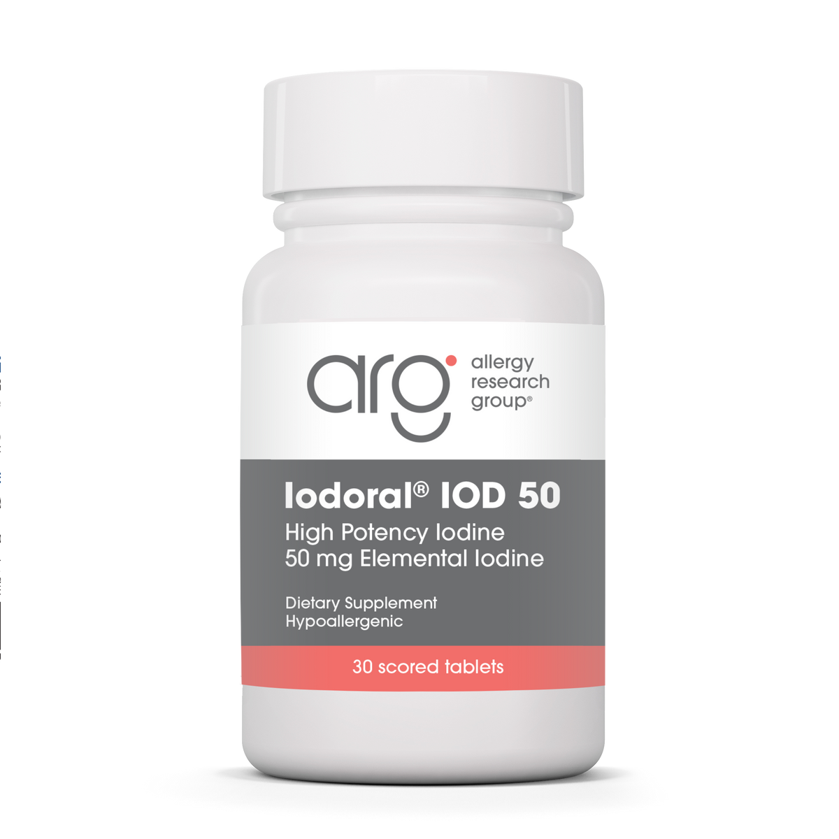 Allergy Research Group Iodoral 50 mg High Potency Iodine (Optimox Iodoral 50 mg) product packaging