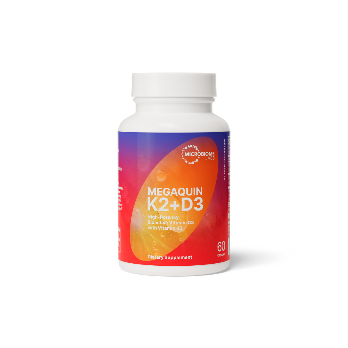 Microbiome Labs Megaquin K2+D3 — 60 capsules product packaging