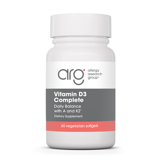 Allergy Research Group Vitamin D3 Complete Daily Balance with A and K2 product packaging