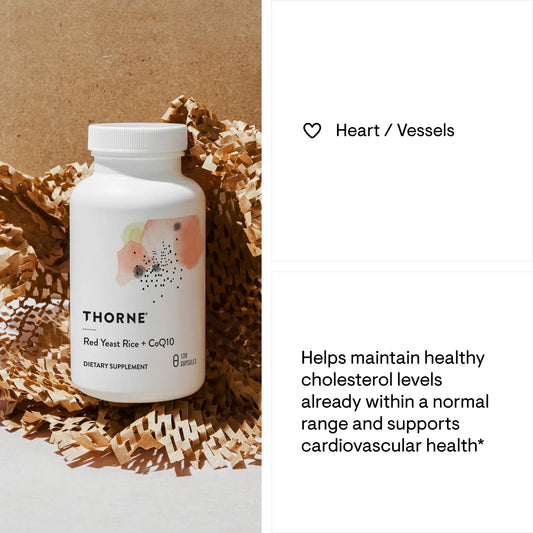 Thorne Red Yeast Rice + CoQ10 (formerly Choleast) — 120 capsules product packaging