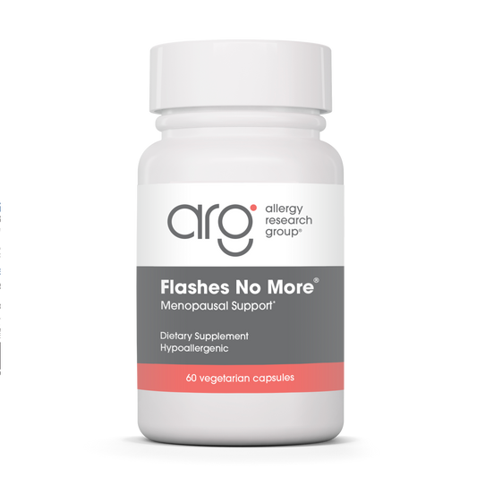 Flashes No More® — Allergy Research Group product packaging