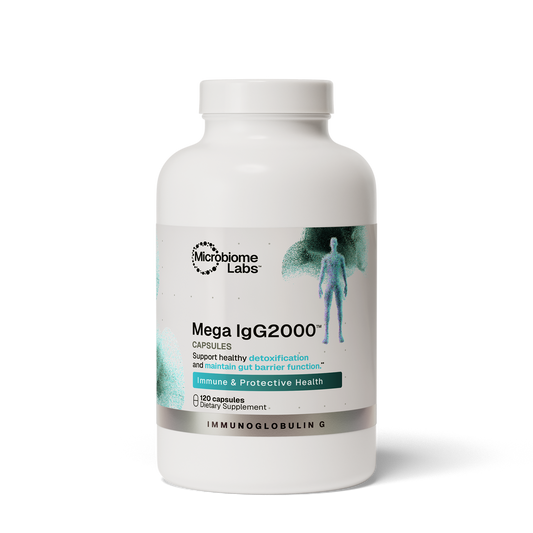 Microbiome Labs MegaIgG2000 — 120 capsules product packaging