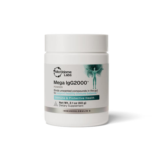 Microbiome Labs Mega IgG2000™ — 60 grams product packaging