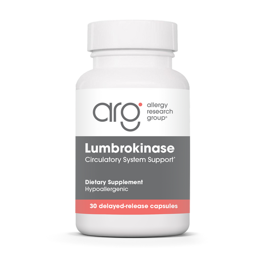 Allergy Research Group Lumbrokinase Circulatory Systemic Enzymes product packaging
