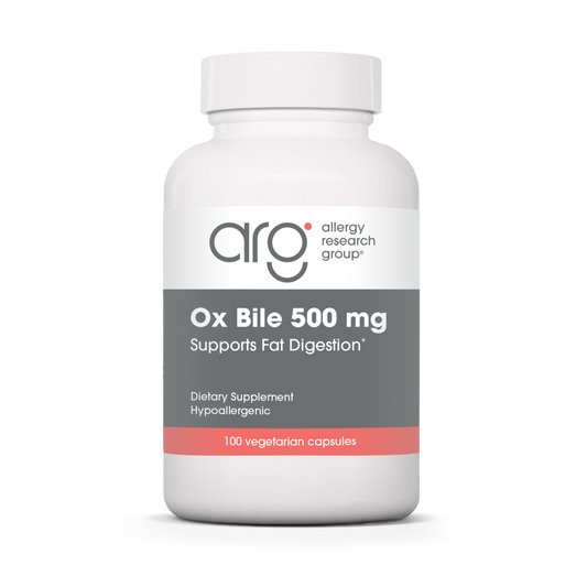 Ox Bile 500 mg — Allergy Research Group product packaging