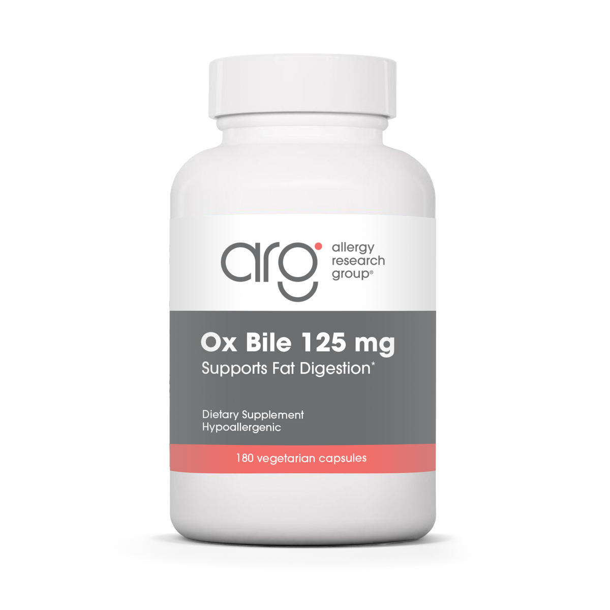 Ox Bile 125 mg — Allergy Research Group product packaging