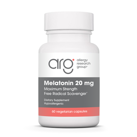 Melatonin 20 mg — Allergy Research Group product packaging